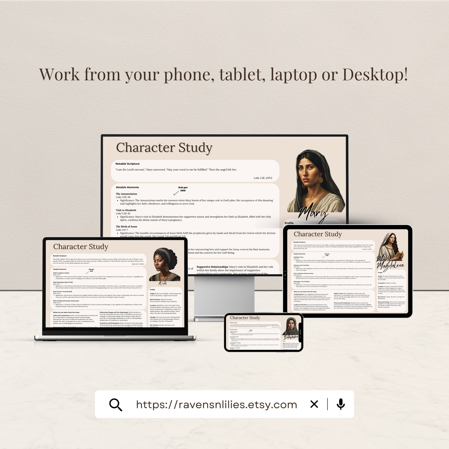 Women in the Word Workbook (Printable &amp; Fillable PDF)