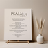 Ravens and lilies psalm 23 beige canvas artwork with minimalistic details